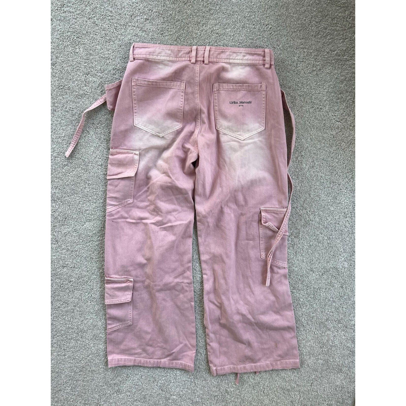 Nwot Lirika Matoshi Pink Bow Jeans Size Large — image 6 of 8